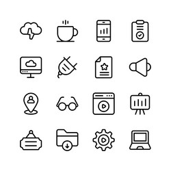 pack of web icons in modern design style user vector image