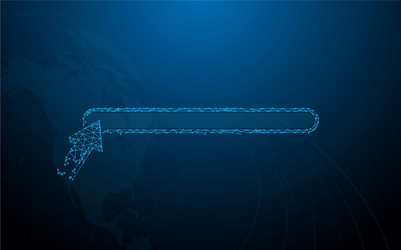 search bar and globe map form lines particle vector image