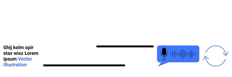 voice recognition in action with speech waveform vector image
