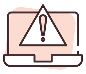 cyber security error on white background vector image