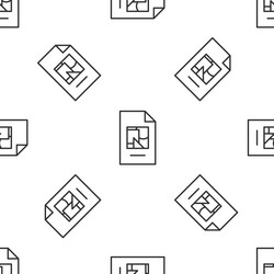 grey line file document with icon isolated vector image