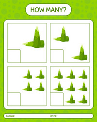 How many counting game with bamboo shoot vector