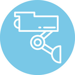 security camera block and flat style icon vector image