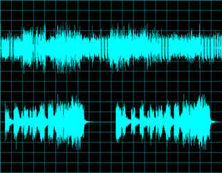 abstract digital sound wave background vector image