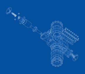 blowout preventer rendering of 3d vector image
