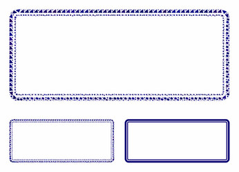 double rounded rectangle frame mosaic icon vector image