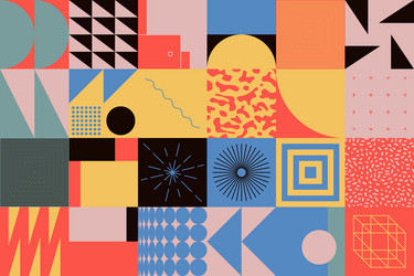 Neo modernism artwork pattern design vector