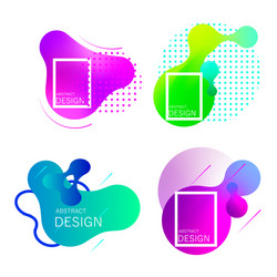 set of colorful elements gradient abstract vector image