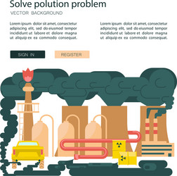 solve pollution problem banner design template vector