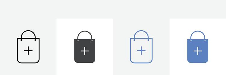 add to cart icon set use for web ui or app vector image