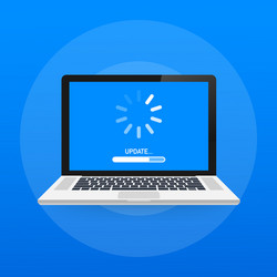 system software update data or synchronize vector image