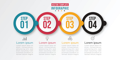 timeline infographic design element and number vector image