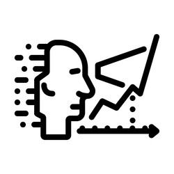 artificial intelligence analytics line icon vector