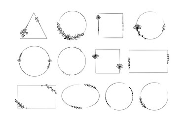 Collection frame element for design creation vector