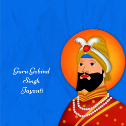 Guru gobind singh jayanti Royalty Free Vector Image