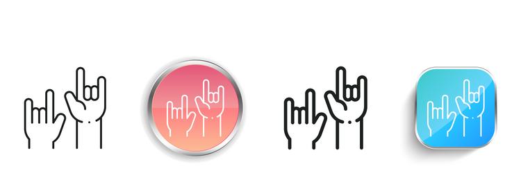 hands and gestures icon thin linear regular vector image