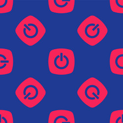 Red power button icon isolated seamless pattern vector