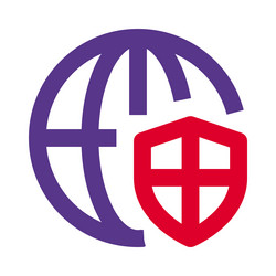 web security on a global scale vector image