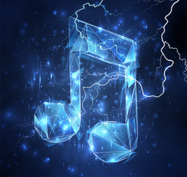 3d object on a background blue sky lightning vector image