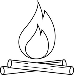 abstract camping object vector image