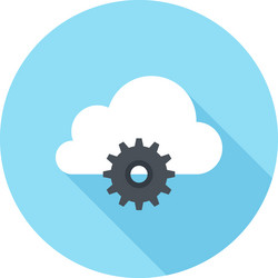 cloud computing flat web icon concept vector image