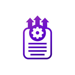 export technical data icon on white vector image