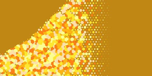 geometric multi size hexagon with color vector