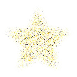 star made of gold stipple dots Vector Image