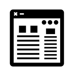 web interface icon vector image