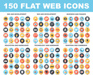 Flat Web Icons - Digital Toolkit vector image