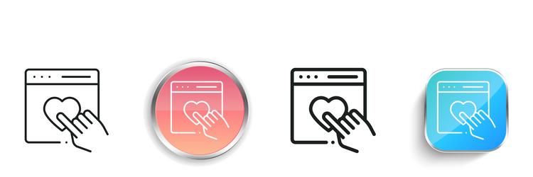 hands and gestures icon thin linear regular vector image