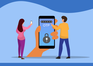 Otp authentication and secure verification never vector