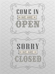 Retro Open & Closed Sign vector