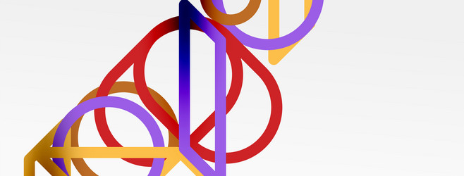 abstract background - colorful circle lines vector image