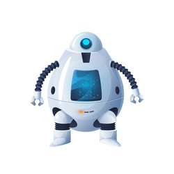 automation of future ai robot to work outer space vector image