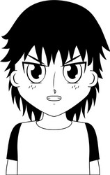 Boy anime manga vector