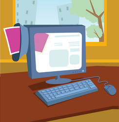 Digital Upload Concept vector image