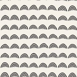 Monochrome minimalistic seamless pattern with arcs vector