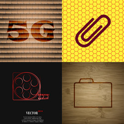 set of abstract backgrounds with different web vector image