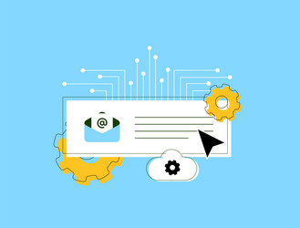 ai e-mail marketing with automated messages vector image