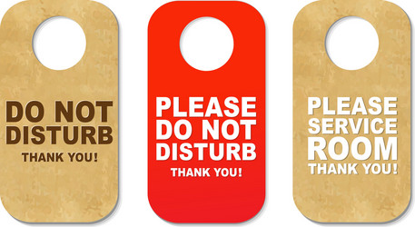 Do not disturb sign set vector