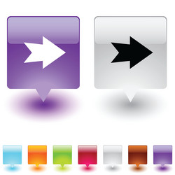 Forward arrow square button vector