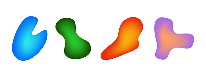 gradient liquid blob shapes vector image