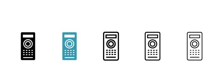 intercom icon set on white background vector image