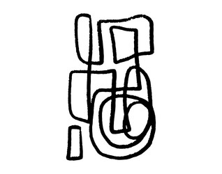 abstract shape rectangle and one line textured vector image