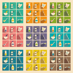 flat with shadow concept and mobile application vector image