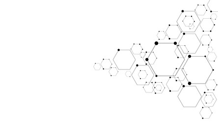 molecular connection structure vector image