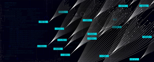 neural network concept connected cells with links vector image