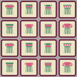 seamless background with ancient columns vector image