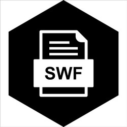 swf file document icon vector image